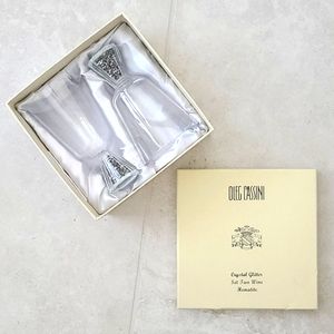 2 Oleg Cassini Hematite Crystal Glitter